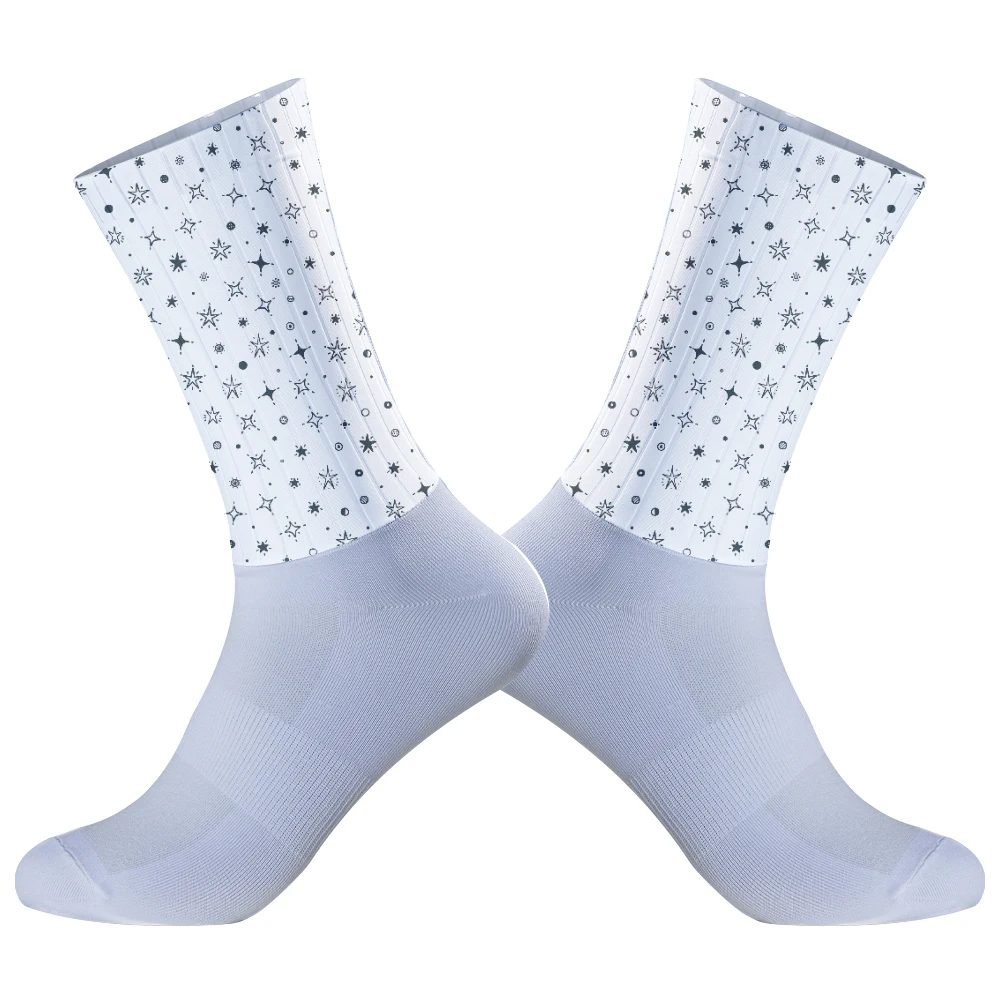 Chaussettes de sport de compression pour vélo, chaussettes de course en plein air, chaussettes de cyclisme, moulage intégral, chaussettes de vélo high-tech, nouveau, 2024