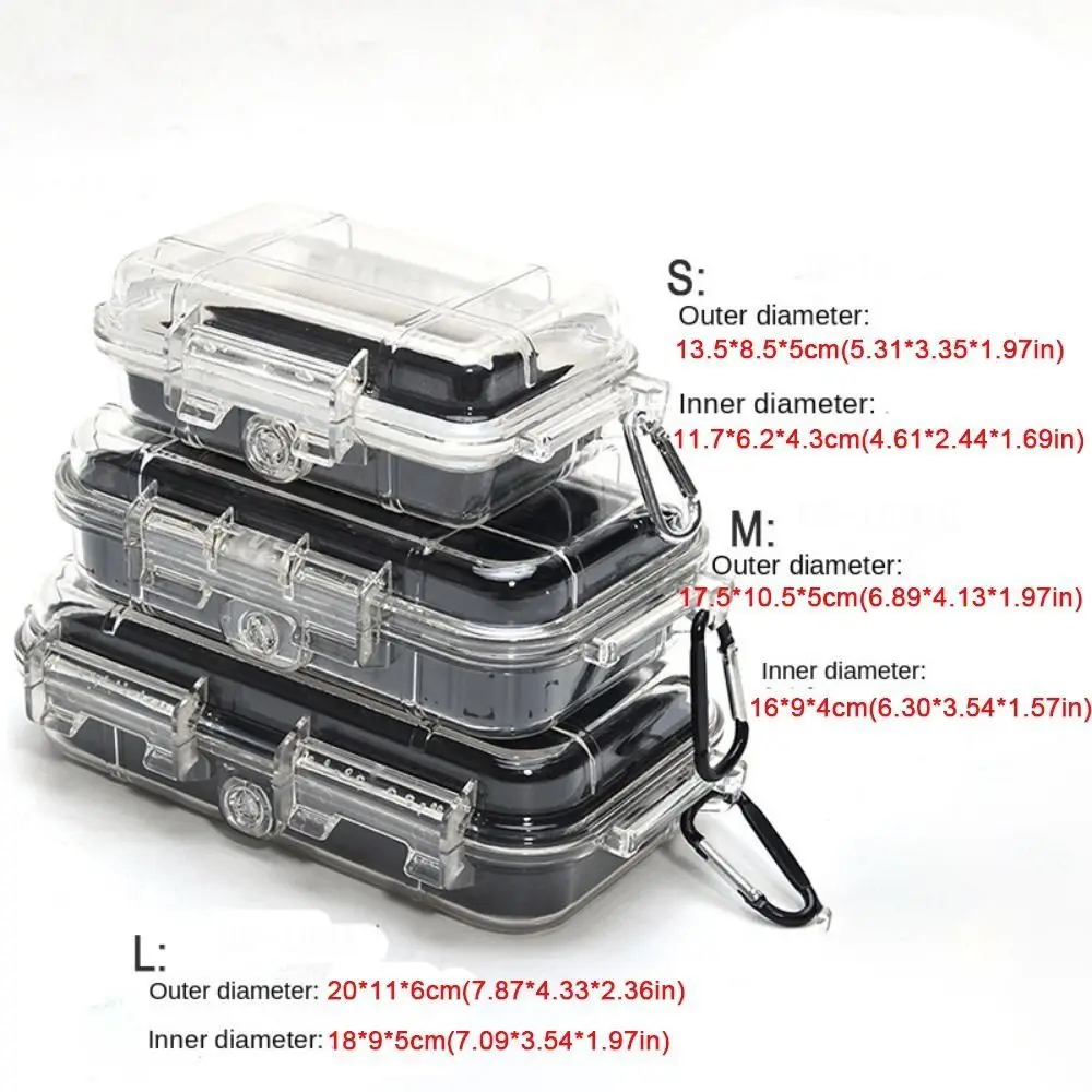 Durable ABS Camping Box Shockproof Equipment Dry Box Sealed Storage Box Professional Transparent Waterproof Toolbox