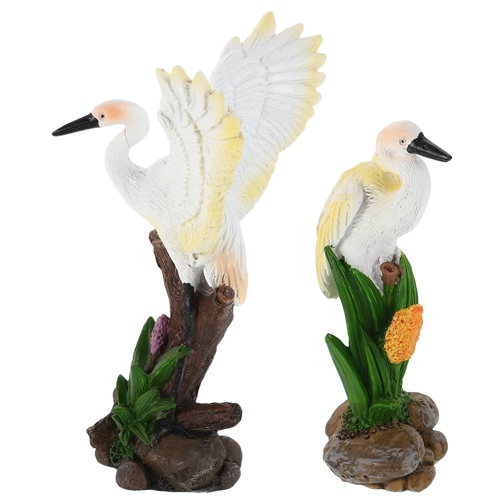 

2pcs Bird Sculpture Micro Landscape Adornment Miniature Statue For Garden Bonsai Decor Office Hotel Outdoor Spaces Bird