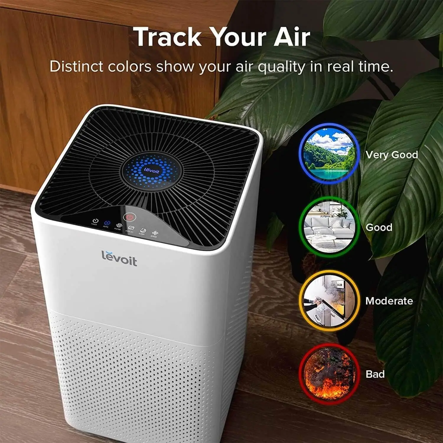 LEVOIT Air Purifiers for Home Large Room with 3-in-1 Filter, Cleaner for Allergies and Pets, Smokers, Mold, Pollen, Dust