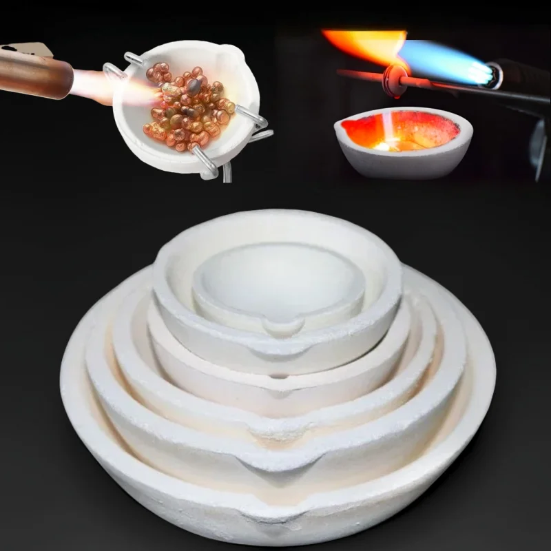 100g-10000g High Temperature Quartz bowl crucible Furnace Melting Casting Refining golden Silver Jewelry tools
