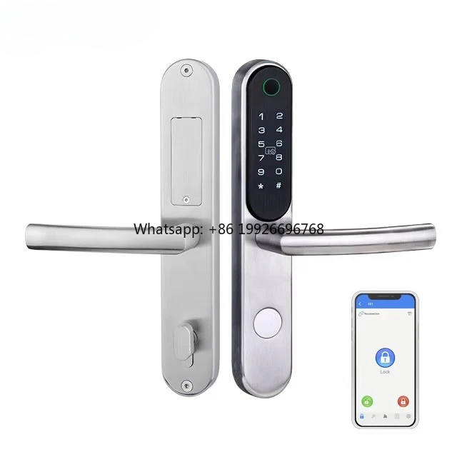 

Wifi Phone APP Home Appliance Digital Fingerprint Smart Mortise Handle Door Lock