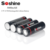 Soshine 5000mAh 3.7V 21700 Rechargeable Lithium-ion Battery 3C Discharge High Power Batteries High-power for Appliances Battery