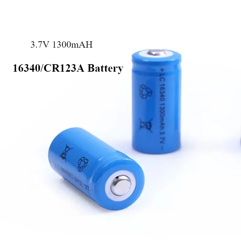 1-20PCS 3.7V  Rechargeable Batteries 1300mAh 16340 CR123A Li-ionand For LED Flashlight Laser pen For 16340 CR123A Battery