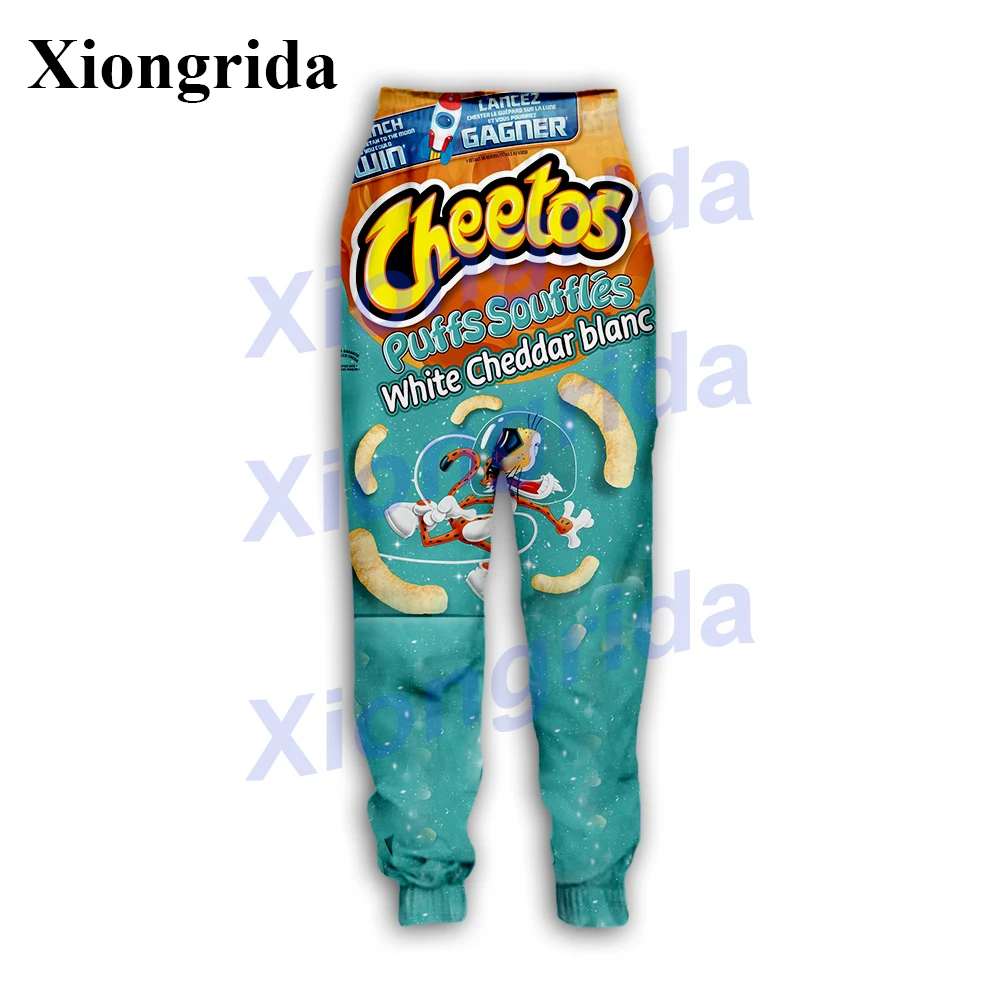 Novidade Hot Cheetos Food Puffs Calças 3D Impresso de Alta Qualidade Sweatpants Homens Femininos Harajuku All Over Impressão Unisex Calças S-5XL