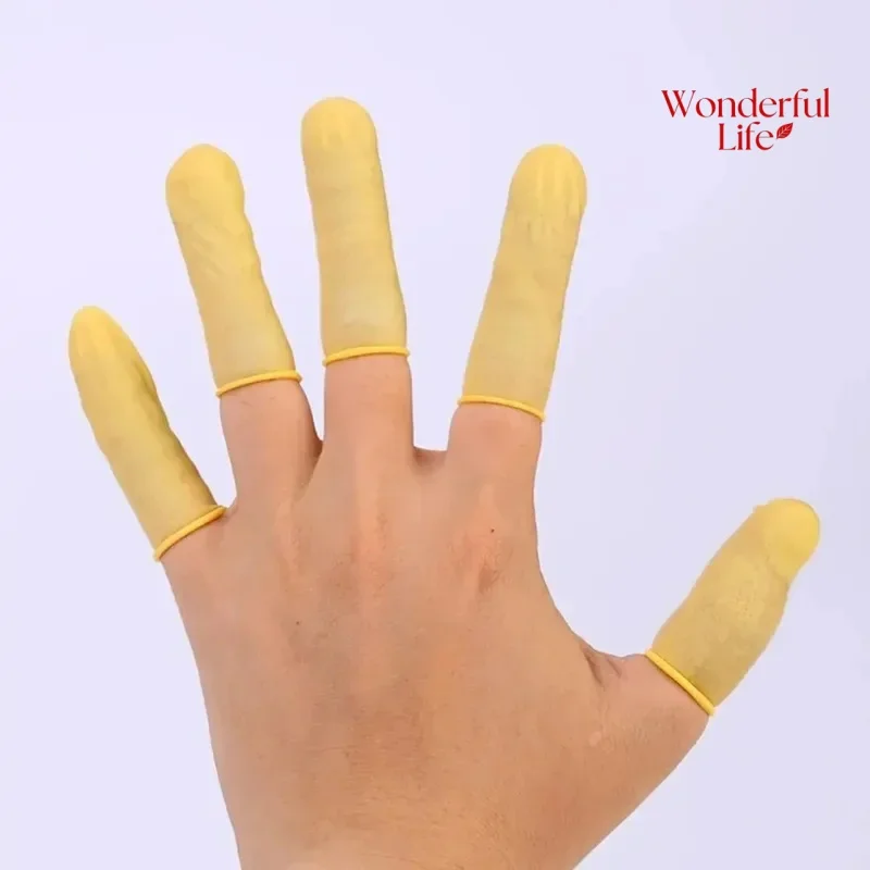 100PCS Disposable Finger Cots Dust-proof Anti Slip Multi-purpose Durable Comfortable Finger Cots Fingertip Cleaning Tools
