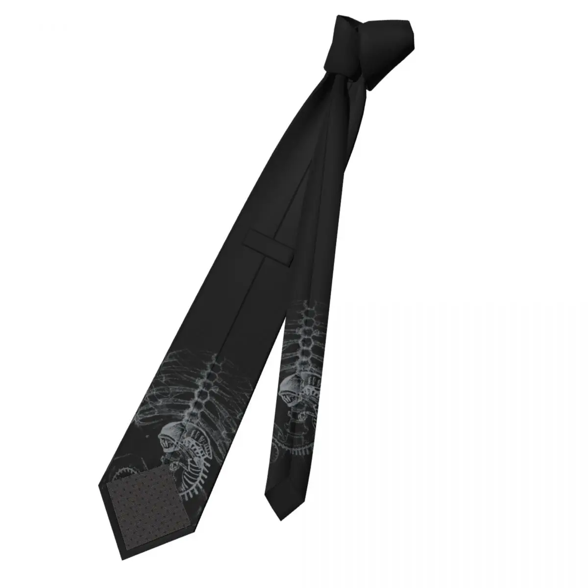 Alien Vs Predator Embryo X-Ray Necktie Men Women Polyester 8 cm Neck Ties for Mens Skinny Wide Daily Wear Cravat Gift