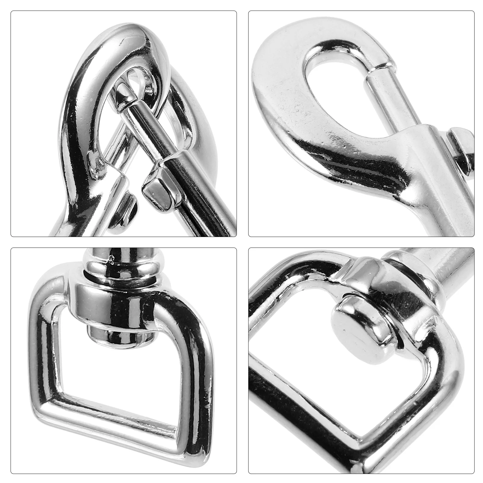 

2pcs Pet Leash Snap Hooks Metal Dog Leash Clasp 360-Degree Rotating Buckle For Dog Collars Luggage Backpacks Multipurpose Snap
