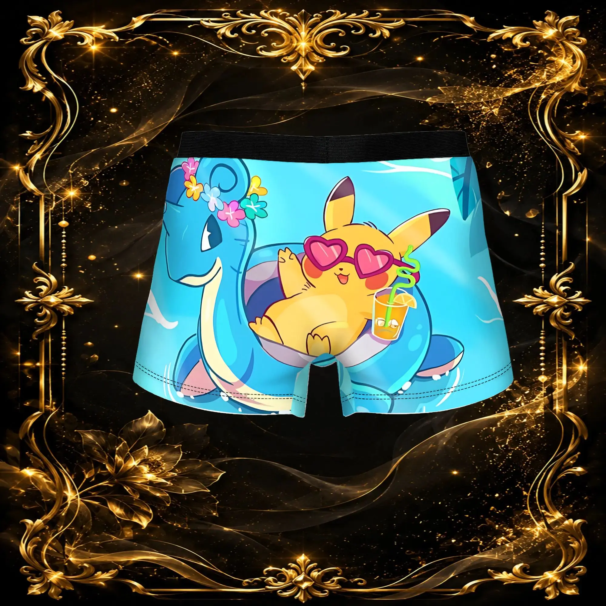 3Pcs funko boxers Pokemon characters Underpants Homme Panties Men's Underwear Sexy Shorts Boxer Briefs