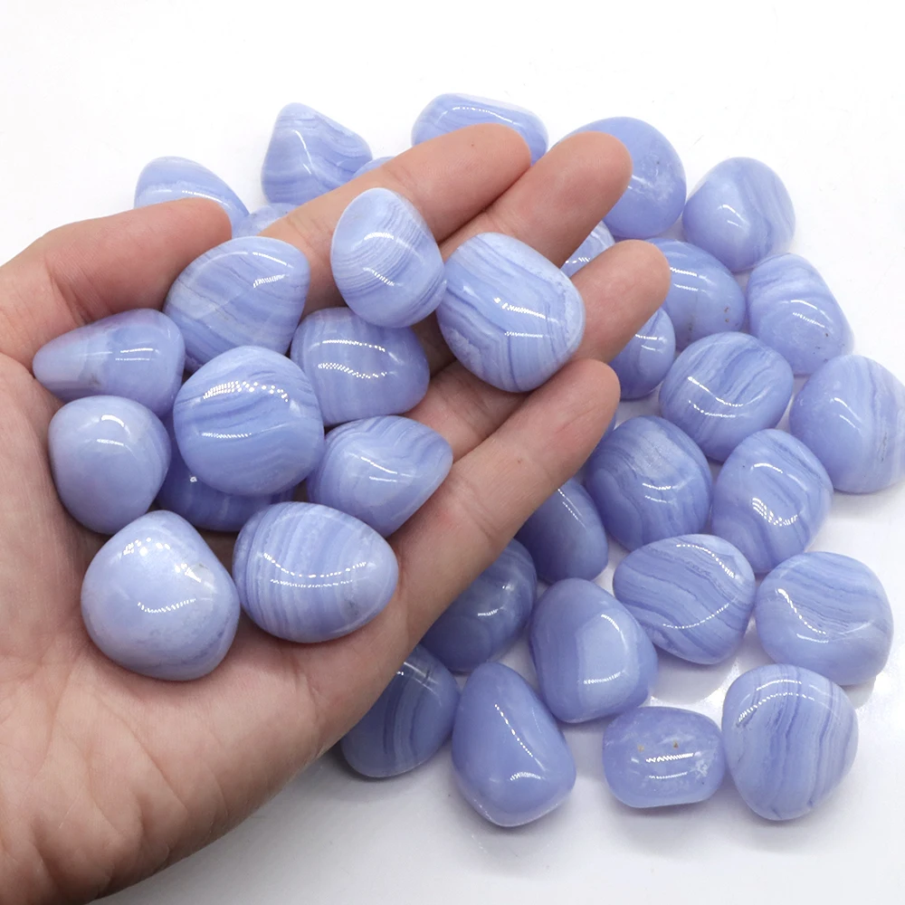 

Natural Round Blue Lace Agate Crystal Tumbled Bulk Healing Mineral Specime Gemstones Gem Raw Aquarium Decoration Gift Wholesale