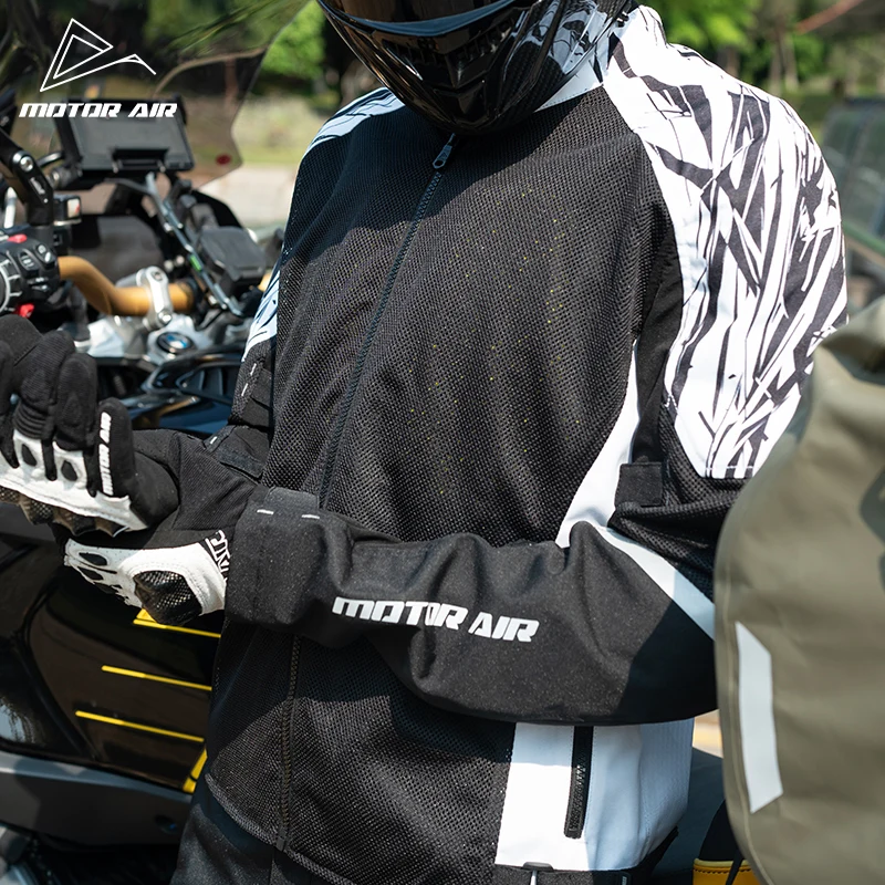 เสื้อแจ็คเก็ตมอเตอร์ไซค์สีดำ-ข - Motorcycle Gear White บทวิจารณ์และราคา