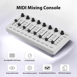 M-VAVE SMC DJ Mixer Cordless Midi Controller, Mixing Console, 8 Encoder Software Control, BT connection for Windows, Mac, iOS, Android 12 Main DJ Controller Sales - №6