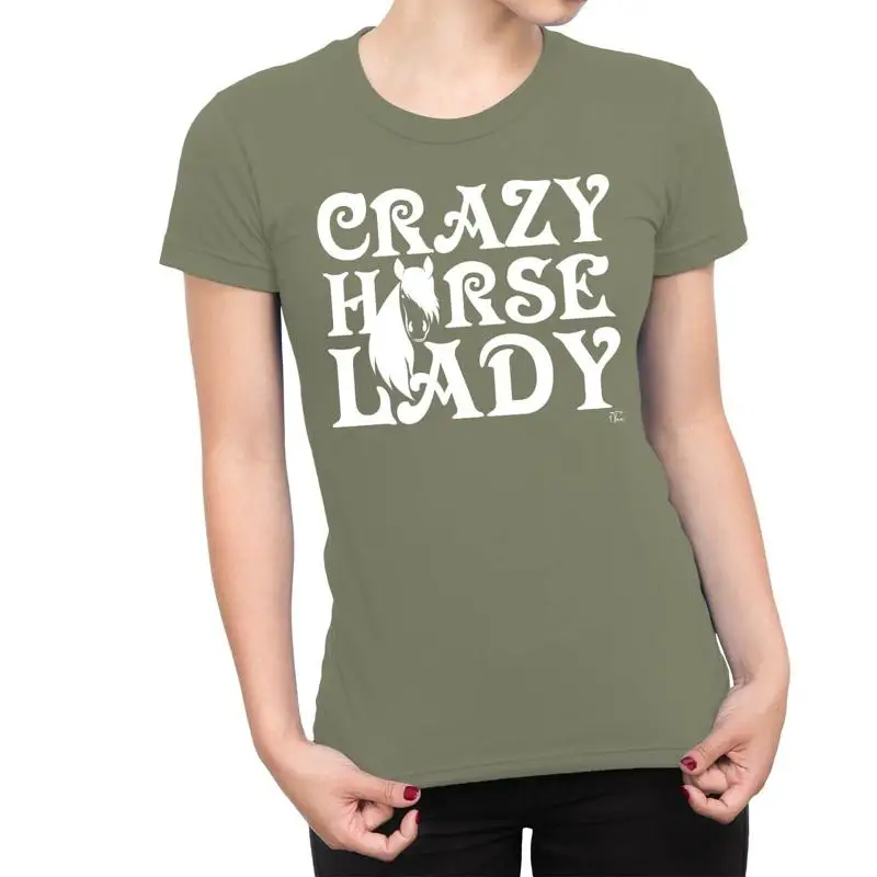 

1T T Shirt Womens Crazy Horse Lady