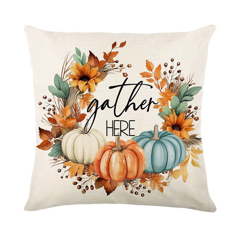 Halloween Decorations Pillow Covers 45x45cm Set of 4 for Halloween Decor Indoor Outdoor, Party Supplies Farmhouse Home Decor