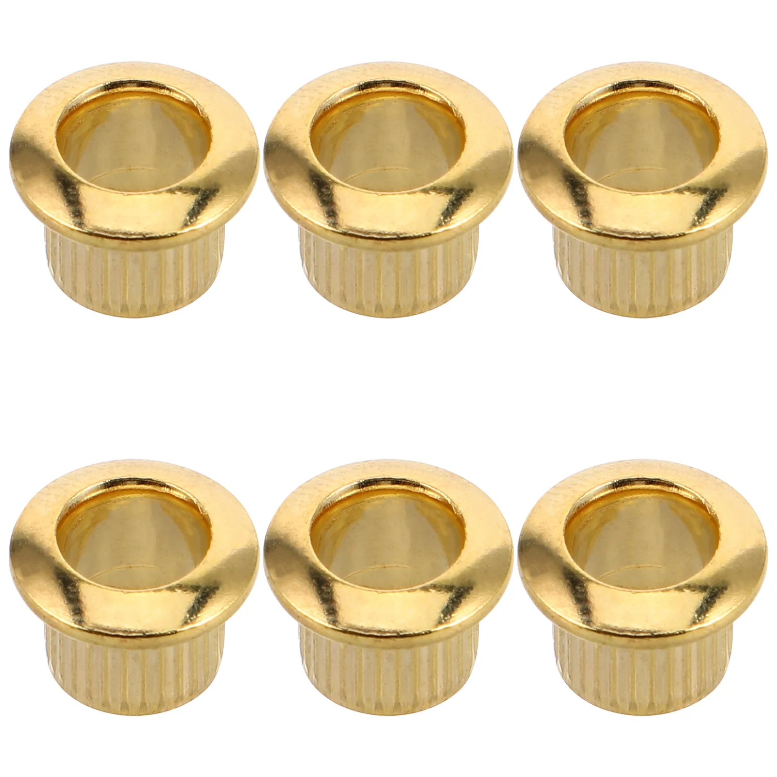 6Pcs Guitar Tuner Bushings Vintage Semi-Enclosed Metal Threaded Ferrules Replacement Accessories Electric Bass Guitar Repair