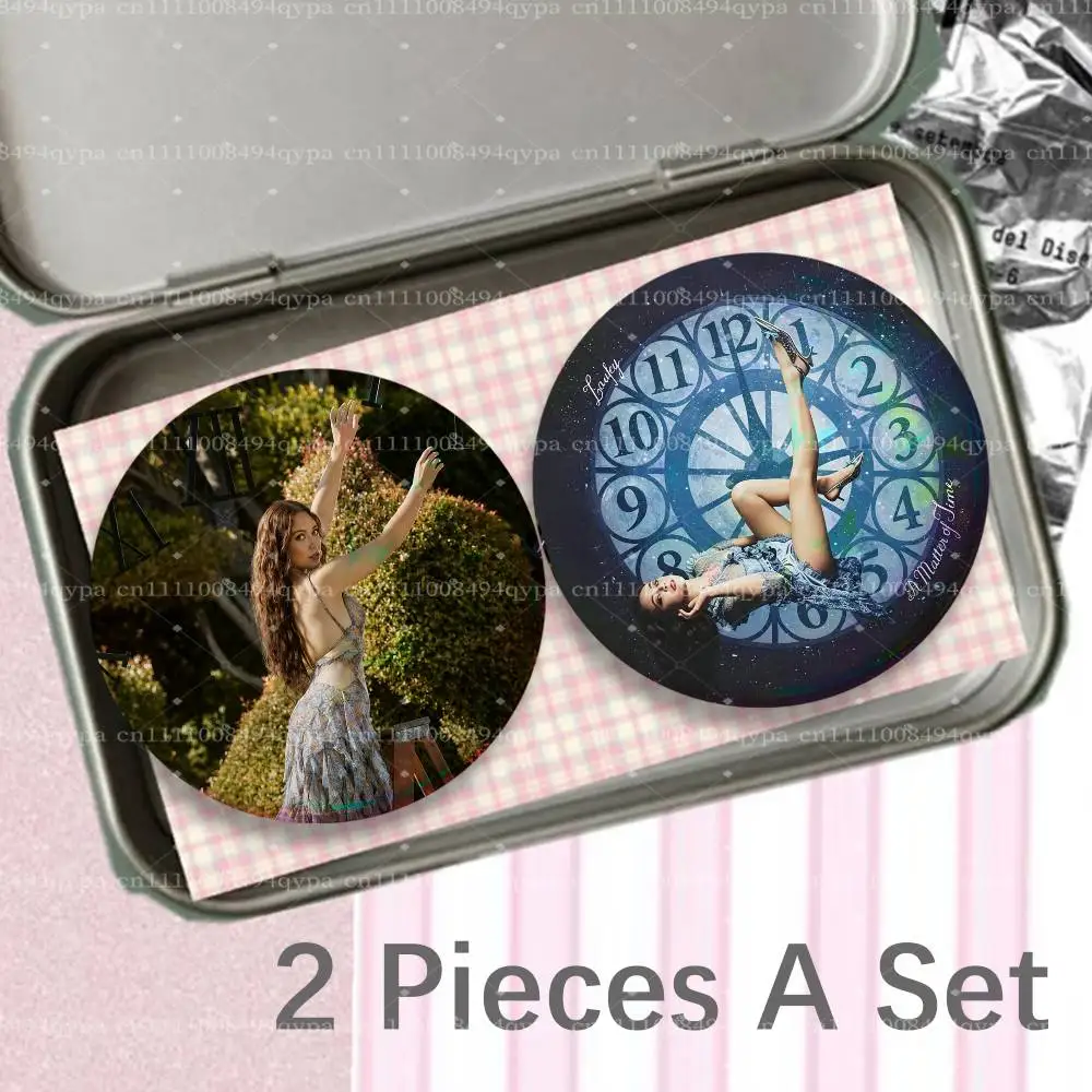 A Matter of Time L-LaufeyES 2 Pieces Set Badge Set Fashion Brooches for Women Men Backpack Accessory Bag Badge Jewelry Gift