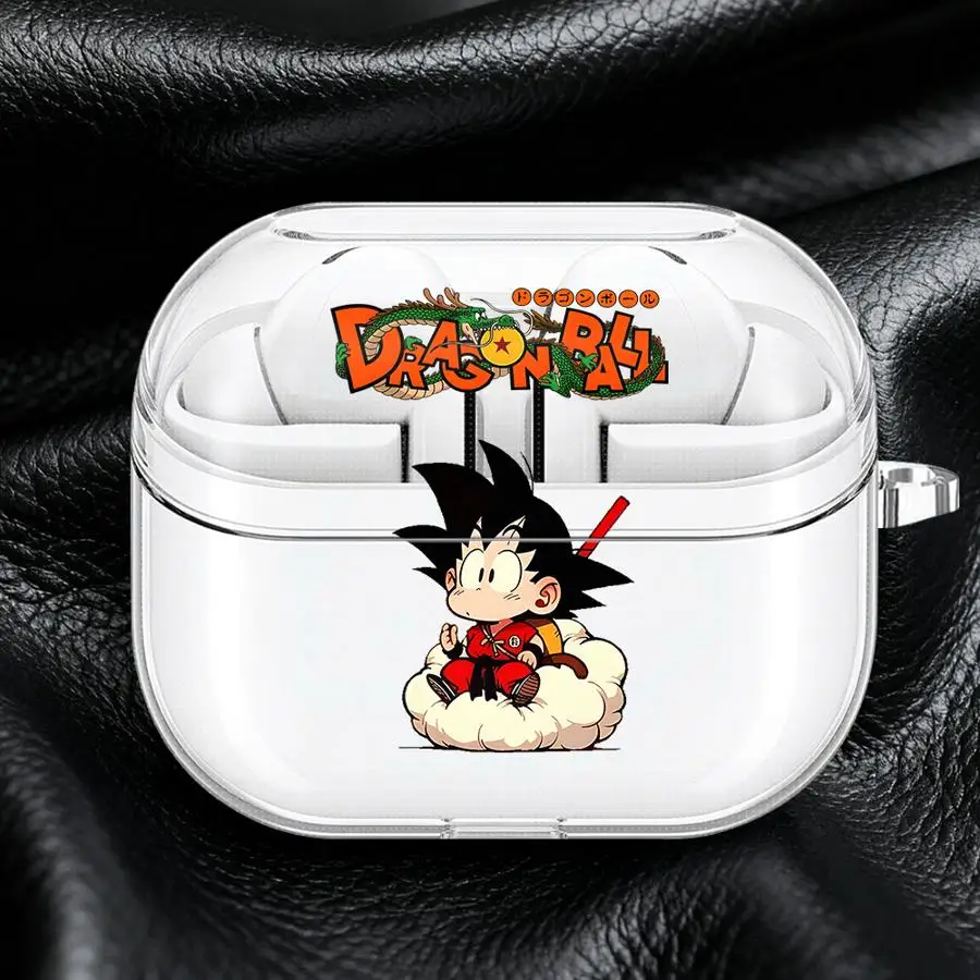 

Case For Samsung Galaxy Buds 4 Pro 3 FE 4Pro 3Pro 2Pro Live 2 Clear Earphone Cases Cover With Hook Dragon Ball Cute Goku