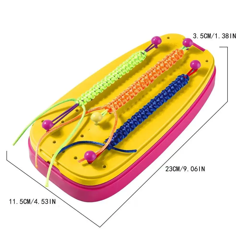 Kit de Tejido de Pulseras con Cuentas para Manualidades Educativas, Juguete de Cadena de Joyería para que los Niños Creen Pulseras de la Amistad Únicas
