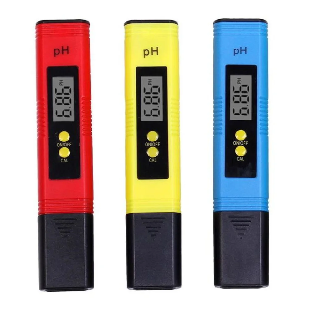 100Pcs PH Meter Aquarium Pocket Pen Digital 0.01 PH Measuring Water Quality Purity Automatic Calibration Medidor De PH