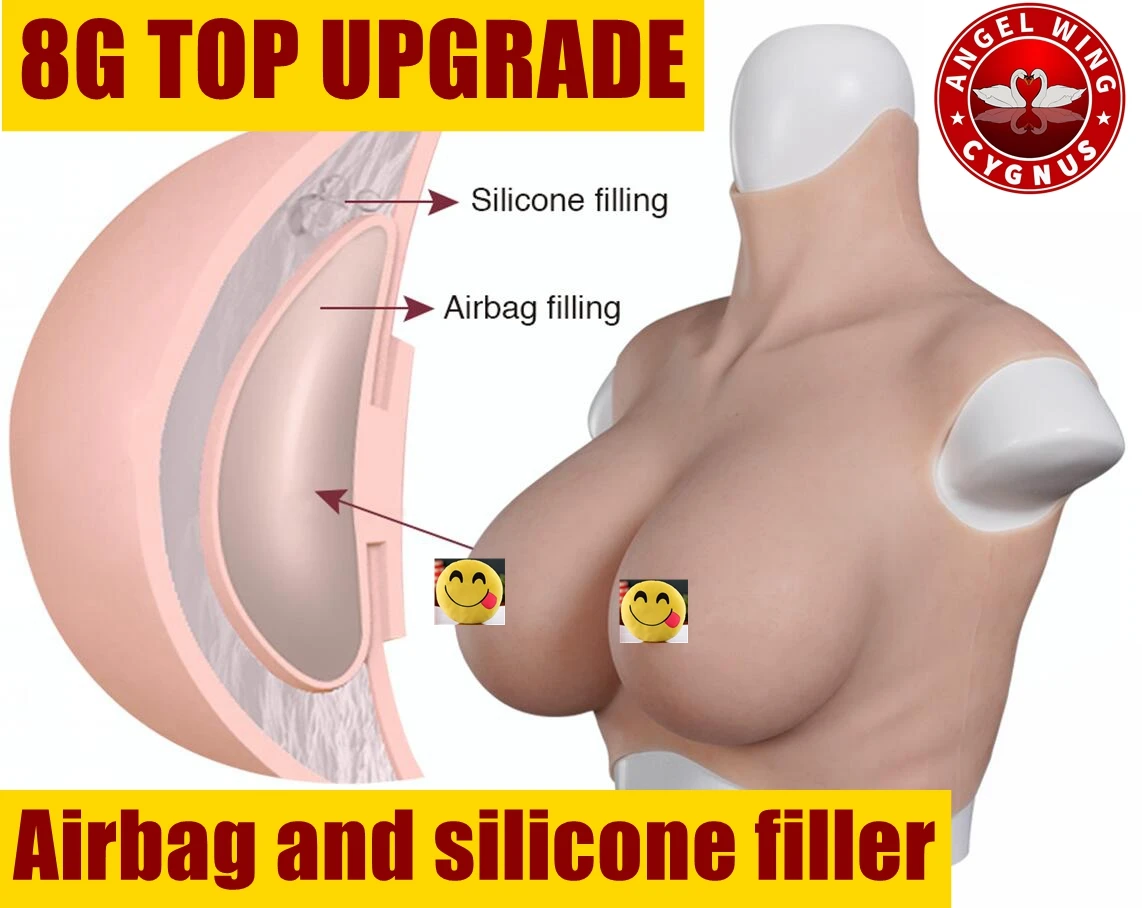 

8G Top New Upgrade Airbag Filler Fake Artificial Boob Realistic Silicone Breast Form Crossdresser Shemale Transgender Drag Queen