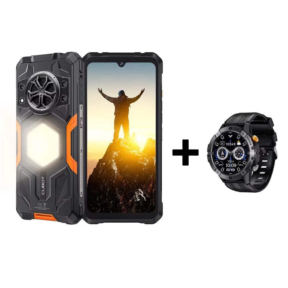 CUBOT KingKong Power 5 robuuste smartphone G100 16 GB RAM (6 + 10) + 128 GB ROM Android 15 15300 mAh 6,88 "120 Hz 64 MP campinglichte telefoon