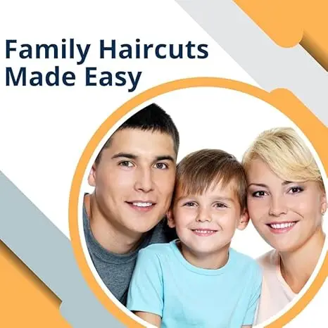 Haircutting System with 1 Extra Rubber Vacuum Adapter | Self Haircut Hair Trimmer to Cut Your own Hair at Home