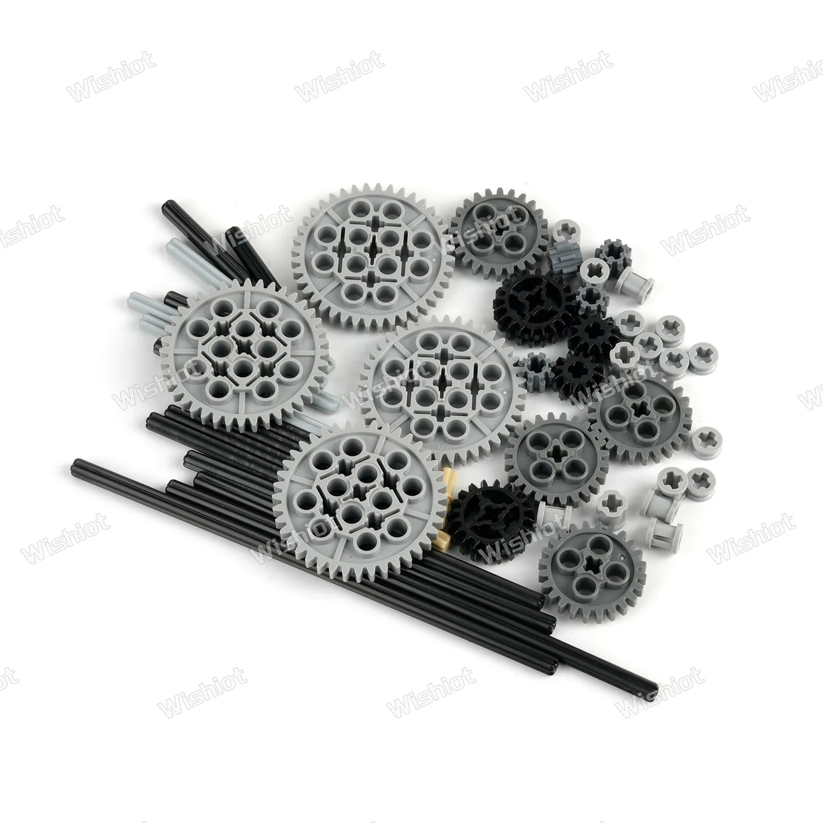 Gear +Axle Technology Building Blocks Parts Multi-specification 8/16/24/40 Teeth Gears Assembled MOC Bricks Toys DIY Accessories