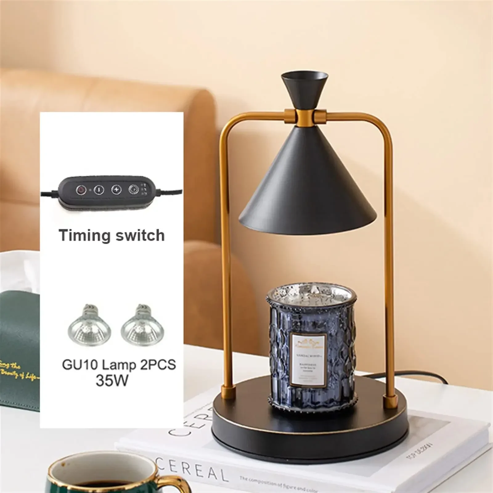 Tisch lampe Dekoration Kerzen lampe Ofen Glas Aroma therapie Schmelz wachs Lampe Schmelz kerze Lampe Schlafzimmer Atmosphäre Tisch lampe