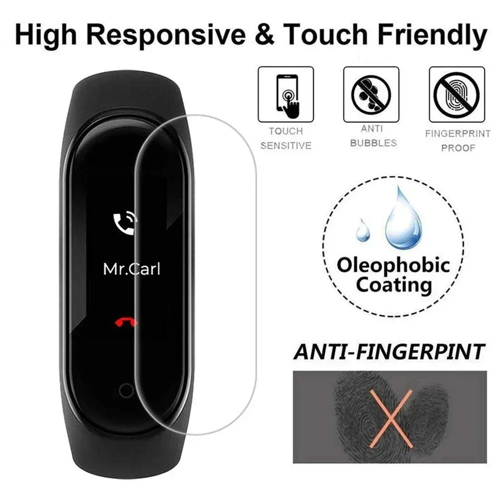 1-10PCS Zachte Beschermende Film voor Mi Band 7 7NFC Screen Protector MiBand7 Miband4 Anti-kras TPU Hydrogel Film