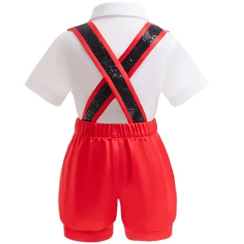 Kids Mouse Cosplay Costume Set 5 Boys and Girls Summer Dress Up Toddler Cartoon Mouse Cosplay Costume Baby Clothes Sets for Children Summer Suit with Accessory 5