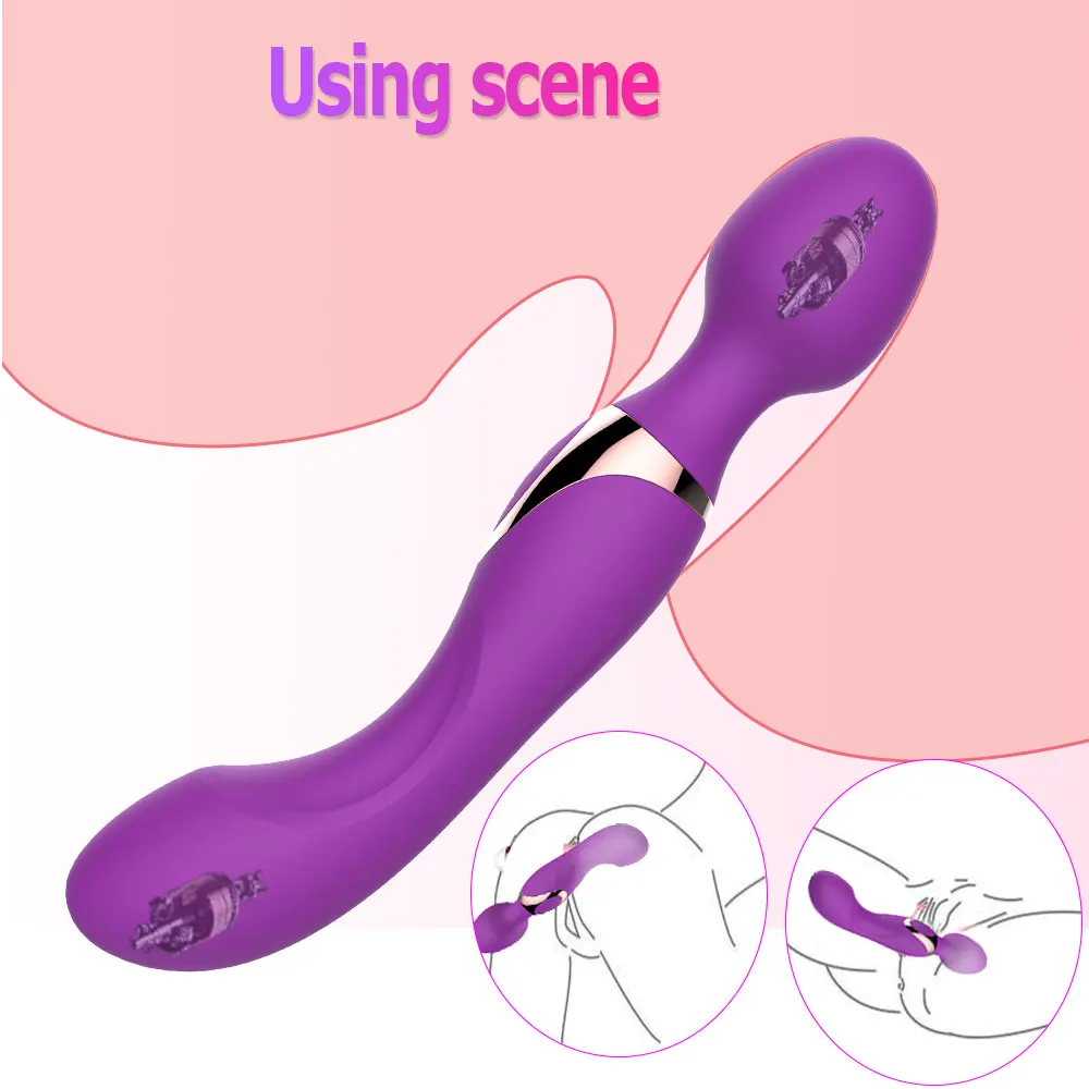 2024 Powerful 10 Speeds Big Vibrator for Women Dual Heads Vibration AV Wand Body Massager Sex Toy For Woman Female Sex Products