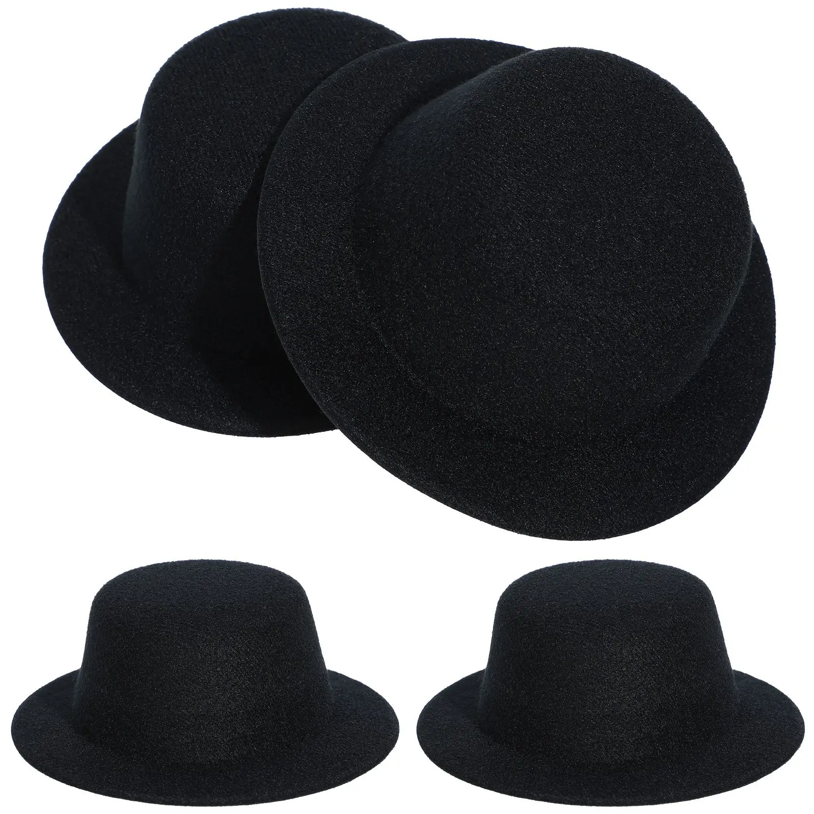 4 pçs chapéu embrião pequeno topo grampo de cabelo chapéus e bonés femininos presilhas de cabelo topos formal escovado bebê