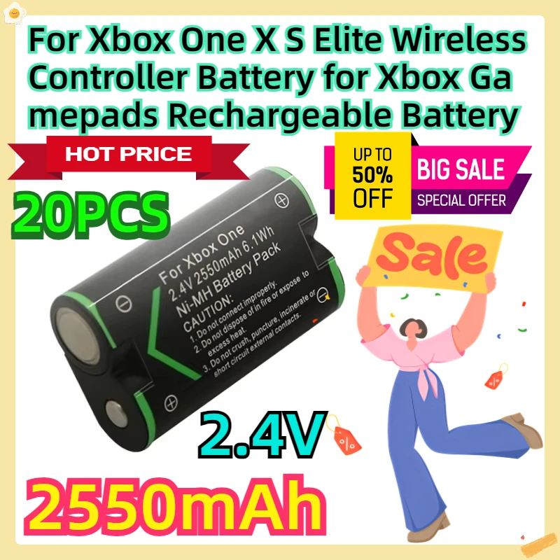 

For Xbox Gamepads Rechargeable Battery for Xbox One X S Elite Wireless Controller Battery 20PCS