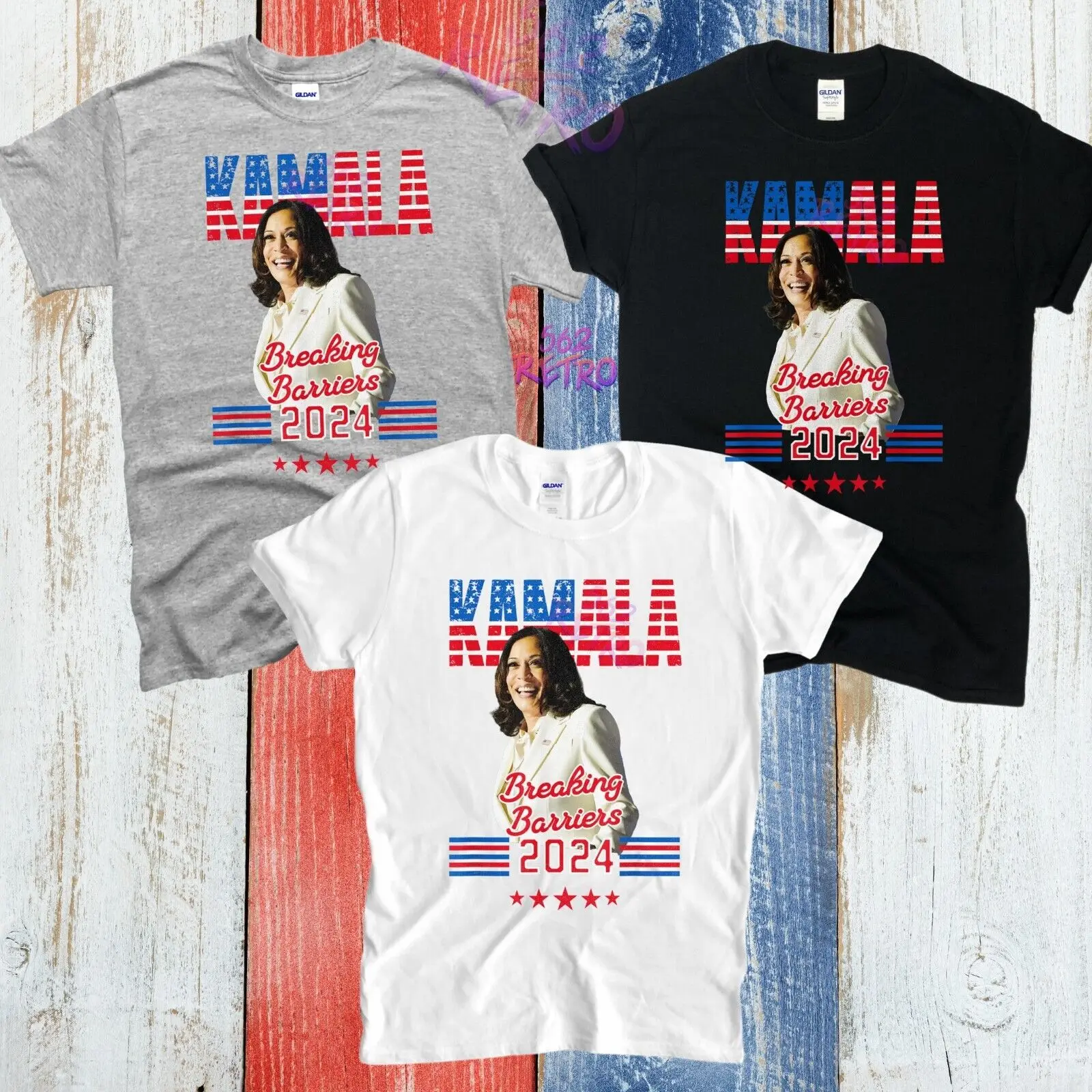 Kamala 2024 Breaking Barriers T Shirt S 3XL Harris