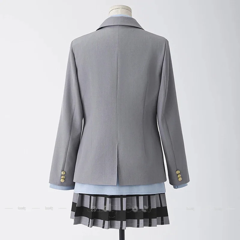 2025 22 أنيمي كذبتك في أبريل ميازونو كاوري تأثيري حلي شعر مستعار Shigatsu wa Kimi no Uso JK دعوى زي مدرسي تنورة المرأة Gi