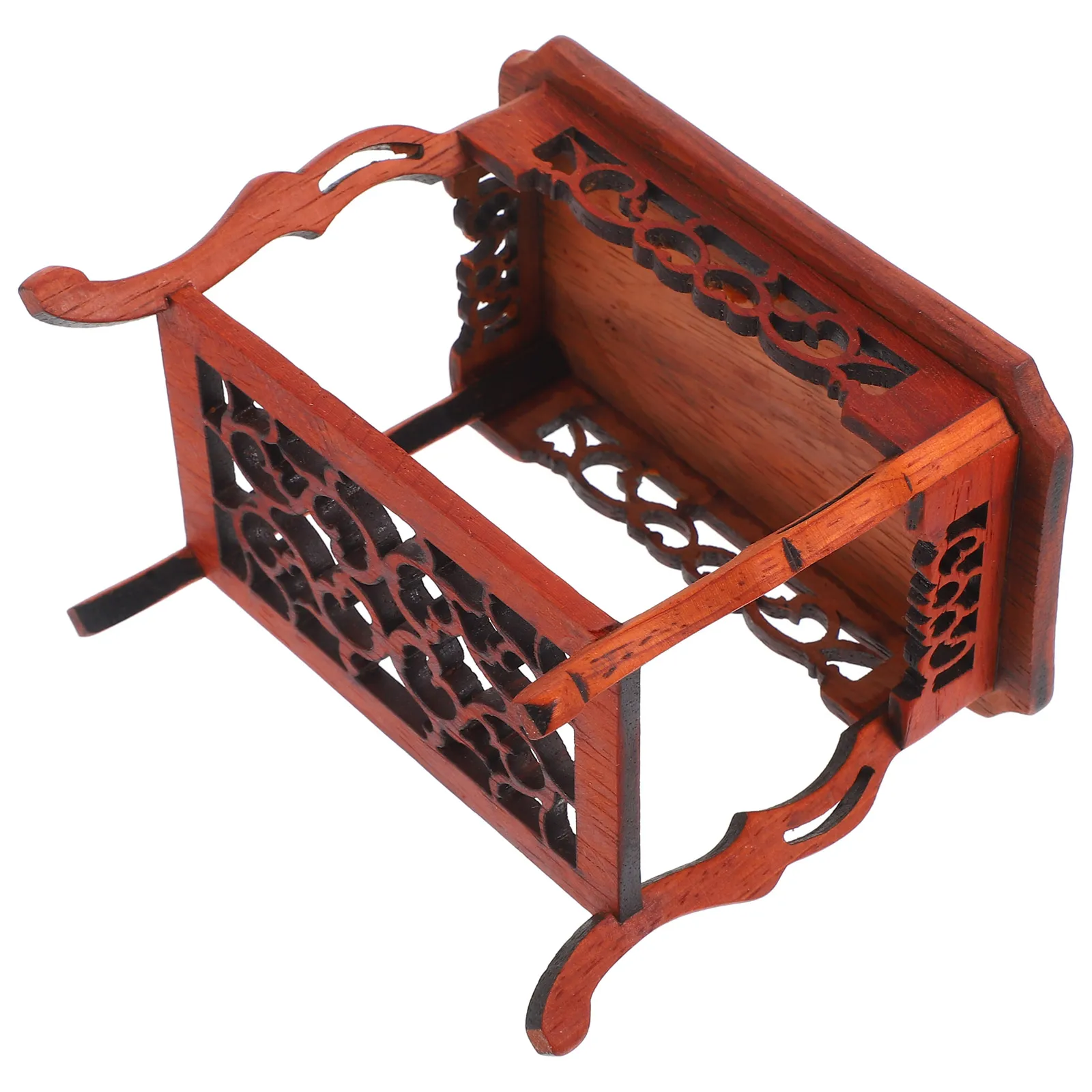 

Red Rosewood Jade Carving Mini Sculpture Display Holder Gemstone Figurines Stand Bonsai Plant Indoor Wooden Stool