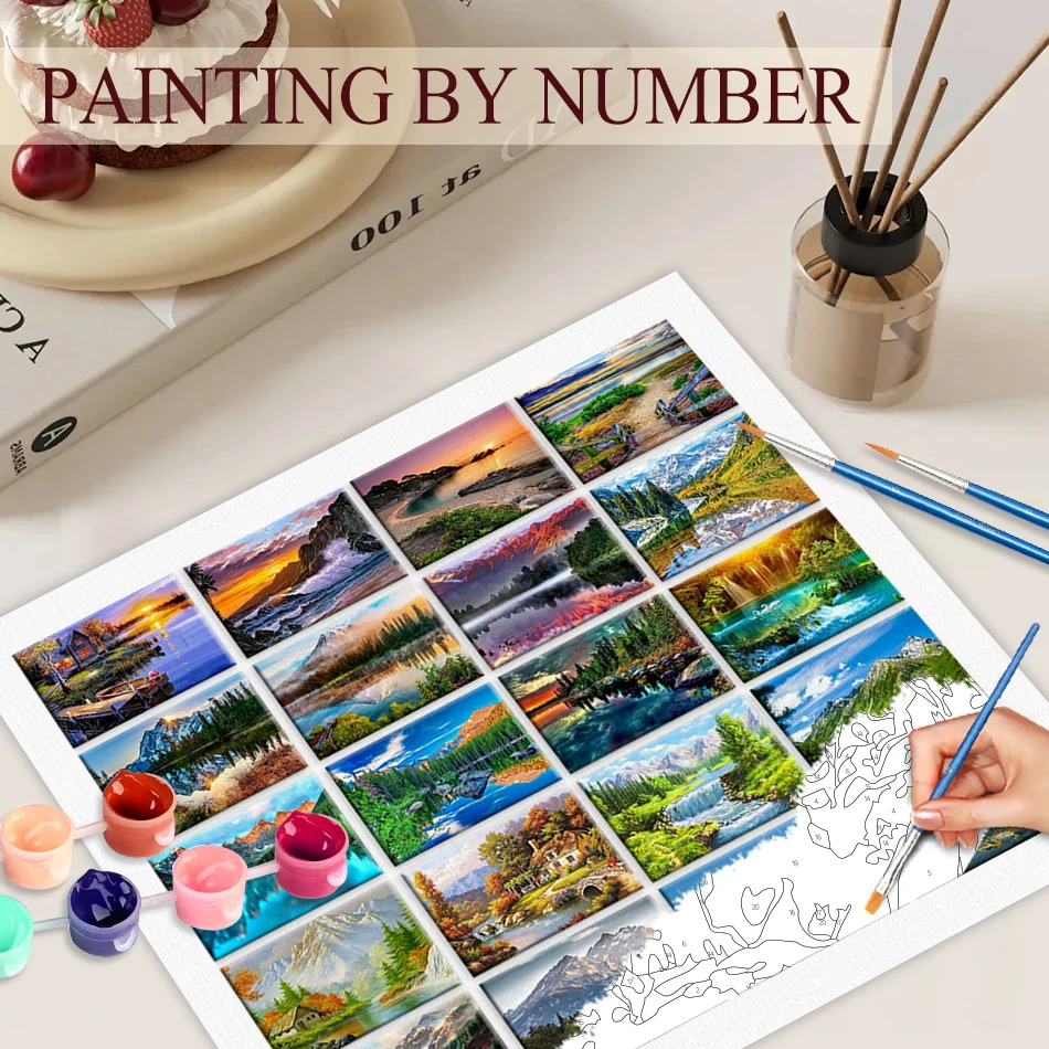 

GATYZTORY Painting By Numbers On Canvas With Frame Diy Kit For Adults Drawing Acrylic Paint Oil Picture Of Coloring By Numbers