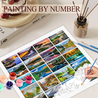 GATYZTORY Painting By Numbers On Canvas With Frame Diy Kit For Adults Drawing Acrylic Paint Oil Picture Of Coloring By Numbers