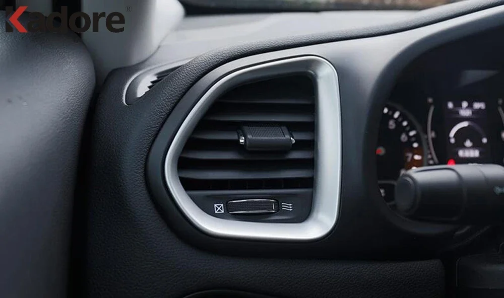 اكسسوارات السيارات ملصق الجانب الأمامي الداخلي تكييف الهواء منفذ تنفيس غطاء الكسوة ل Jeep Renegade 2014 2015 2016 2017 2018-2022