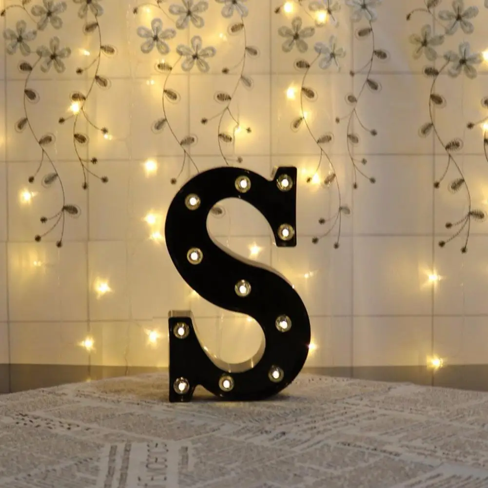 Indoor Outdoor Letter Light Wedding Wreath Light Versatile Led Alphabet Number Lights Waterproof Battery Powered for Weddings