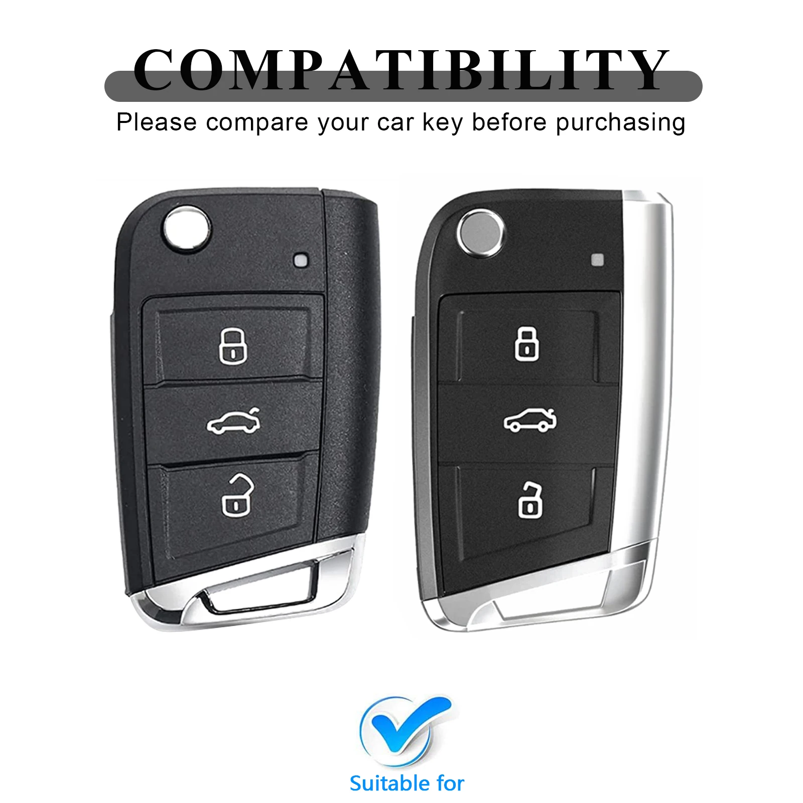 Per Volkswagen VW Polo Golf 7 Golf7 MK7 Tiguan Skoda Octavia Kodiaq Karoq per Seat Ateca TPU trasparente Car Key Fob Case Cover