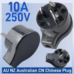 AU NZ Australian CN Chinese Argentina 10A AC assemble Electrical Power Plug 3pin Wire Socket Outlet Adaptor Extension Cord Cable