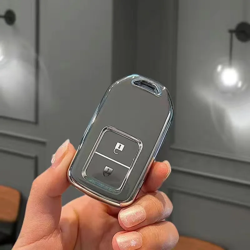For Honda Vezel City Civic Jazz BRV BR-V HRV New TPU Car Remote Key Case Cover Shell Fob Protector Car Key Bag Accessories