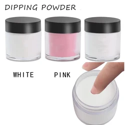 10g/Bottle 3-Base-Colors Professional Acrylic Dipping Powder Clear/Pink/White 2in1 Nail Dipping Power DIY Manicure Dipping Dust