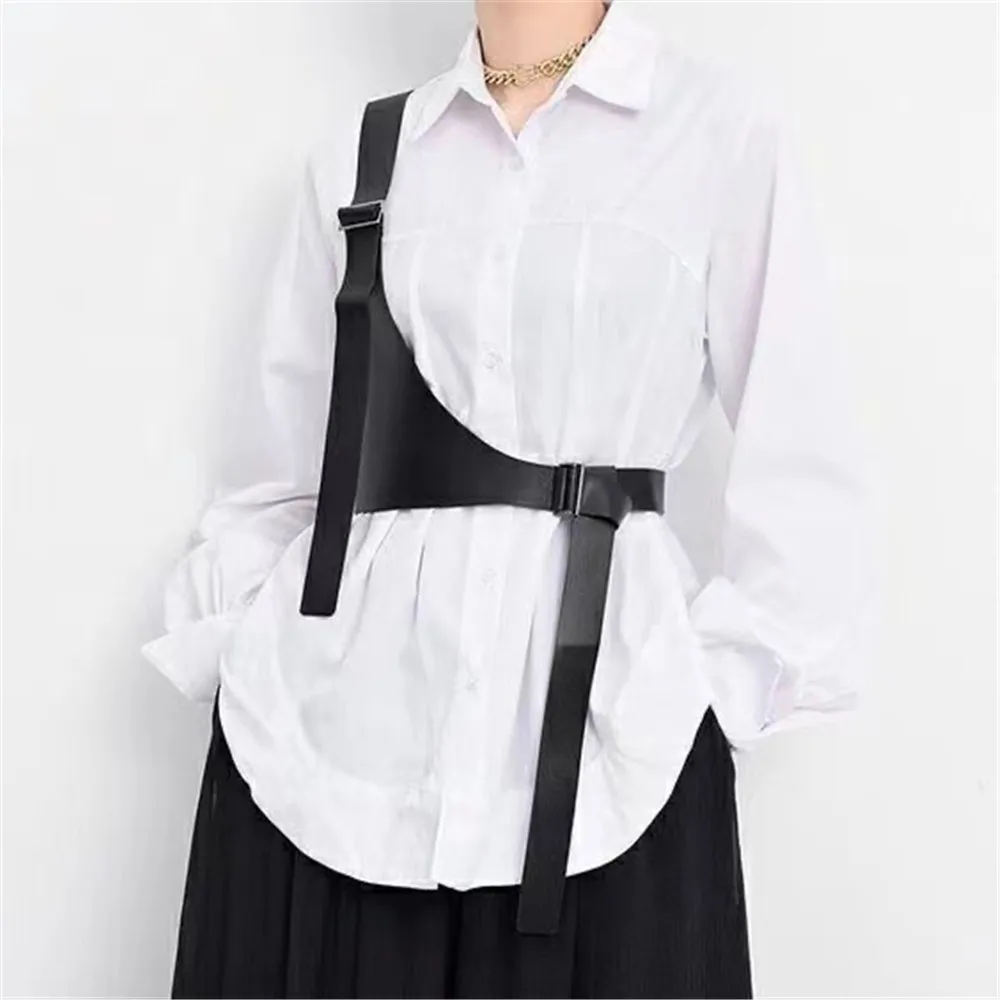 Designer Belts For Women Waist Harness Skirt Belt Soft Pu Leather Dress Cummer bunds Adjustable Body Suspender Gothic Harajuku