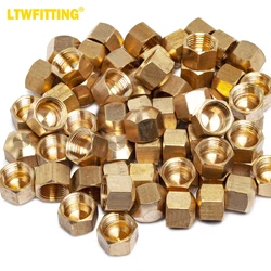 LTWFITTING 5/16-Inch Brass Compression Cap Stop Valve Cap,Brass Compression Fitting(Pack of 60)