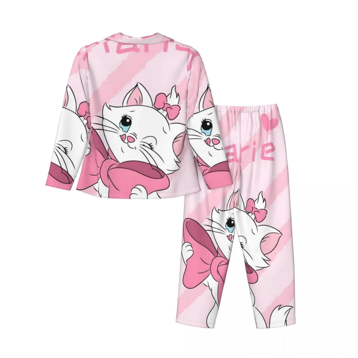 M-arie Conjunto de pijamas femininos com botões, 2 peças, pijama feminino, roupa de dormir