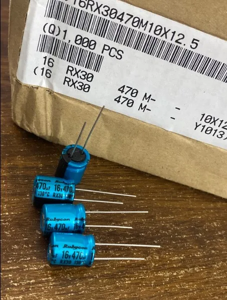 

10PCS RUBYCON RX30 100V470UF 18X31.5MM Electrolytic Capacitor rx30 470uF/100V 130 degrees 470UF 100V