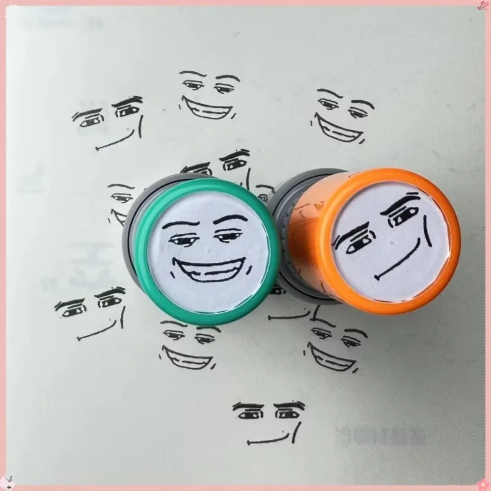 New Cartoon Funny Expressions Seal Reusable Interesting Anime Characters Photosensitive Seal Kid's Toy Quick-drying LED Seal