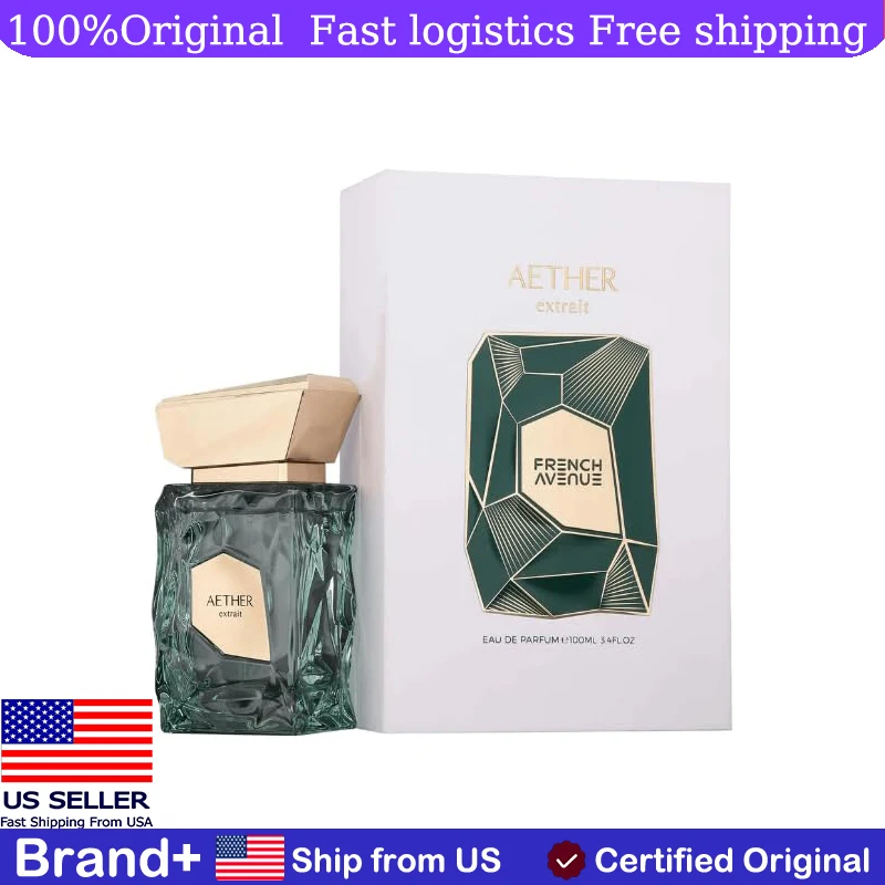 

French Avenue Fragrance World Aether Extrait De Parfum Unisex 3.4Fl Oz Long Lasting Fragrance Cologne Pheromone Portable natural